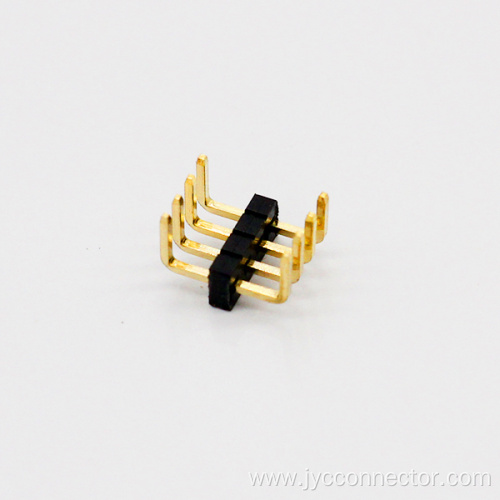 Single row curved pin connector